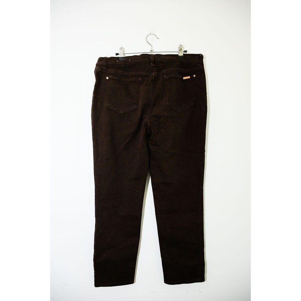 Chico's Pants 12 Brown So Slimming Girlfriend slim leg ankle - Picture 2 of 8